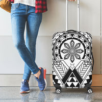 Philippines Batok Tribal Inspired Tattoo White Luggage Cover LT05 - Polynesian Pride