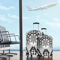 Philippines Batok Tribal Inspired Tattoo White Luggage Cover LT05 - Polynesian Pride