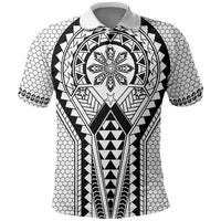 Philippines Batok Tribal Inspired Tattoo White Polo Shirt LT05 White - Polynesian Pride