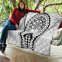 Philippines Batok Tribal Inspired Tattoo White Quilt LT05 - Polynesian Pride