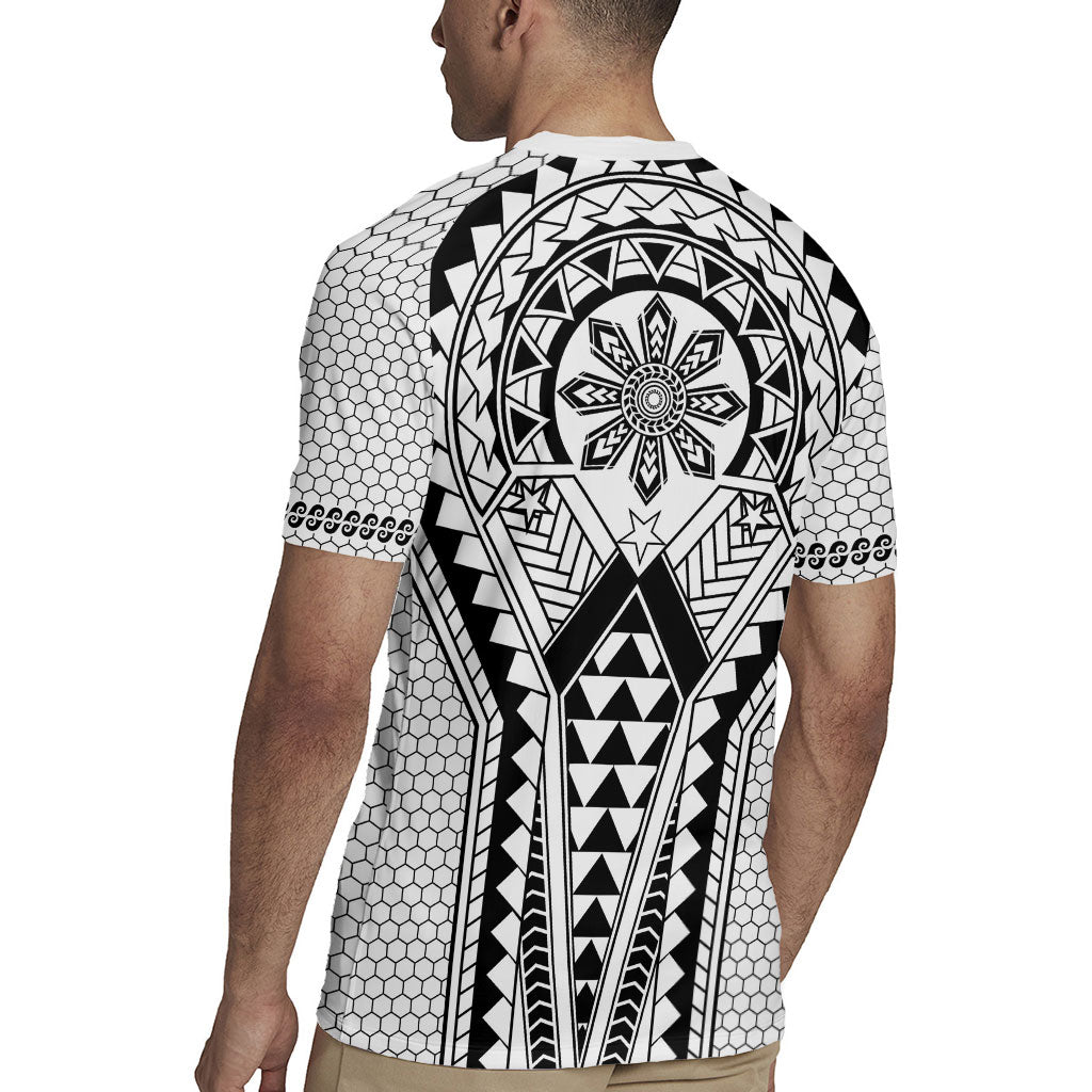 Philippines Batok Tribal Inspired Tattoo White Rugby Jersey LT05 - Polynesian Pride