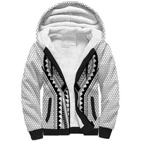 Philippines Batok Tribal Inspired Tattoo White Sherpa Hoodie LT05 Unisex White - Polynesian Pride