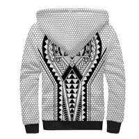 Philippines Batok Tribal Inspired Tattoo White Sherpa Hoodie LT05 - Polynesian Pride