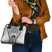 Philippines Batok Tribal Inspired Tattoo White Shoulder Handbag LT05 - Polynesian Pride