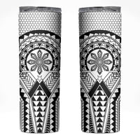 Philippines Batok Tribal Inspired Tattoo White Skinny Tumbler LT05 White - Polynesian Pride