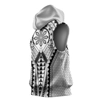 Philippines Batok Tribal Inspired Tattoo White Sleeveless Hoodie LT05 - Polynesian Pride