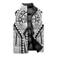 Philippines Batok Tribal Inspired Tattoo White Sleeveless Puffer Jacket LT05 - Polynesian Pride