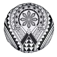 Philippines Batok Tribal Inspired Tattoo White Spare Tire Cover LT05 - Polynesian Pride