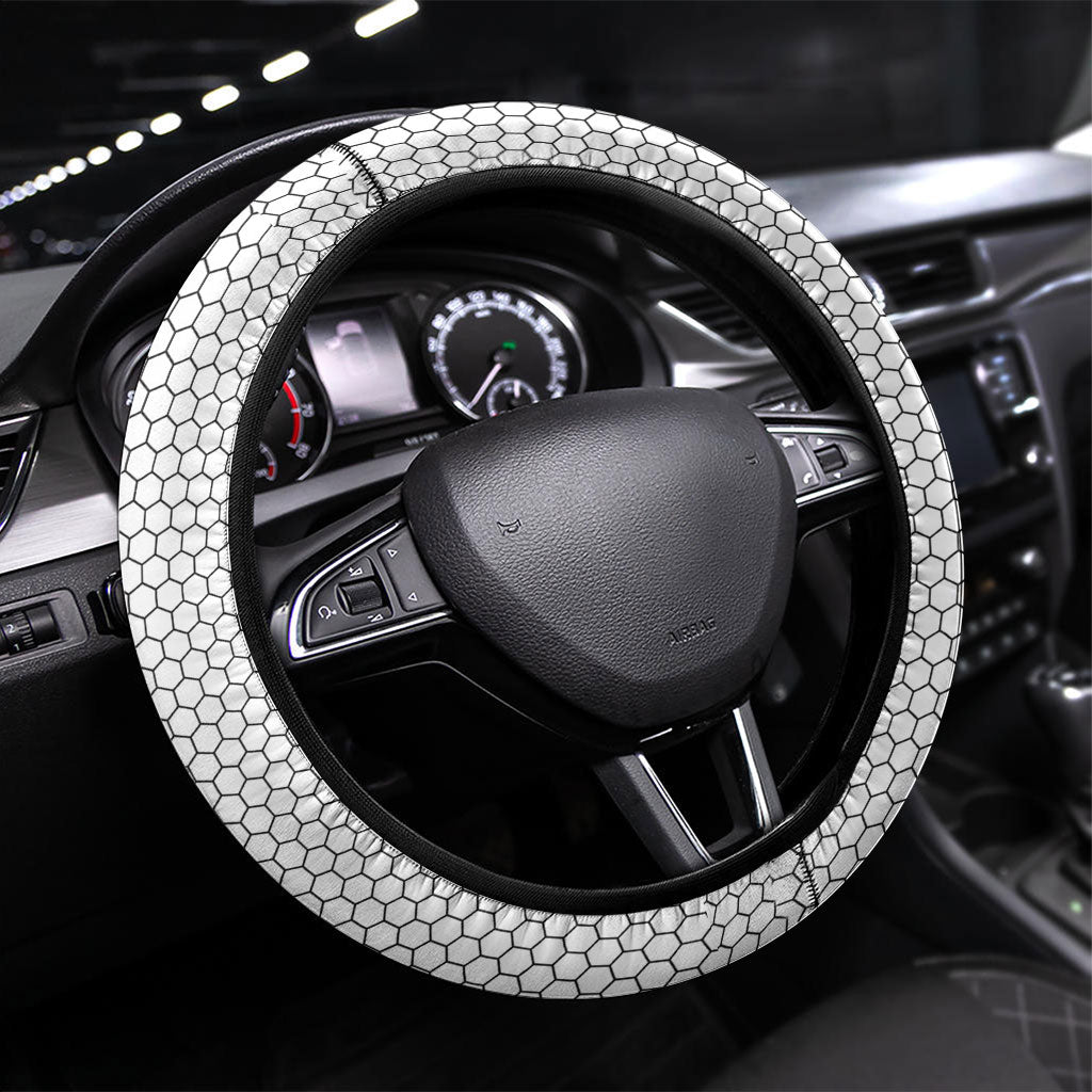 Philippines Batok Tribal Inspired Tattoo White Steering Wheel Cover LT05 Universal Fit White - Polynesian Pride