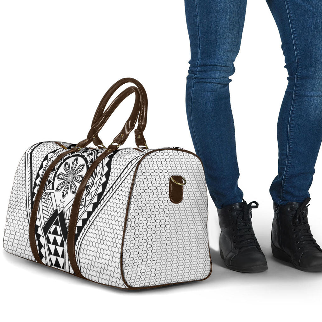 Philippines Batok Tribal Inspired Tattoo White Travel Bag LT05 - Polynesian Pride