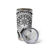 Philippines Batok Tribal Inspired Tattoo White Tumbler Cup LT05 - Polynesian Pride
