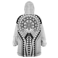 Philippines Batok Tribal Inspired Tattoo White Wearable Blanket Hoodie LT05 - Polynesian Pride