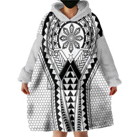 Philippines Batok Tribal Inspired Tattoo White Wearable Blanket Hoodie LT05 - Polynesian Pride