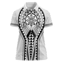 Philippines Batok Tribal Inspired Tattoo White Women Polo Shirt LT05 Female White - Polynesian Pride