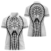 Philippines Batok Tribal Inspired Tattoo White Women Polo Shirt LT05 - Polynesian Pride