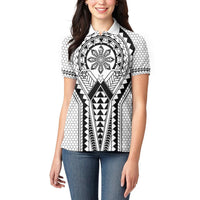 Philippines Batok Tribal Inspired Tattoo White Women Polo Shirt LT05 - Polynesian Pride