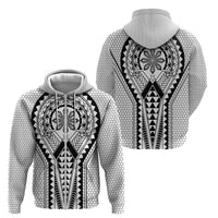 Philippines Batok Tribal Inspired Tattoo White Zip Hoodie LT05 - Polynesian Pride