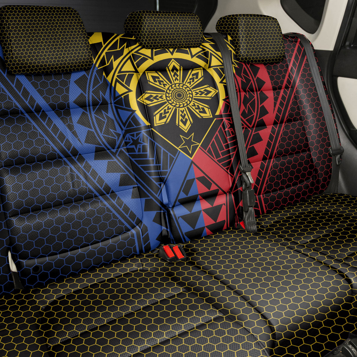Philippines Batok Tribal Inspired Tattoo Back Car Seat Cover LT05 - Polynesian Pride