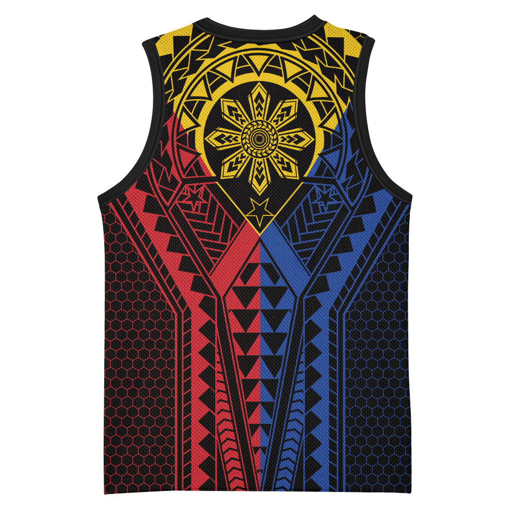 Philippines Batok Tribal Inspired Tattoo Basketball Jersey LT05 - Polynesian Pride