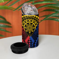 Philippines Batok Tribal Inspired Tattoo 4 in 1 Can Cooler Tumbler LT05 - Polynesian Pride