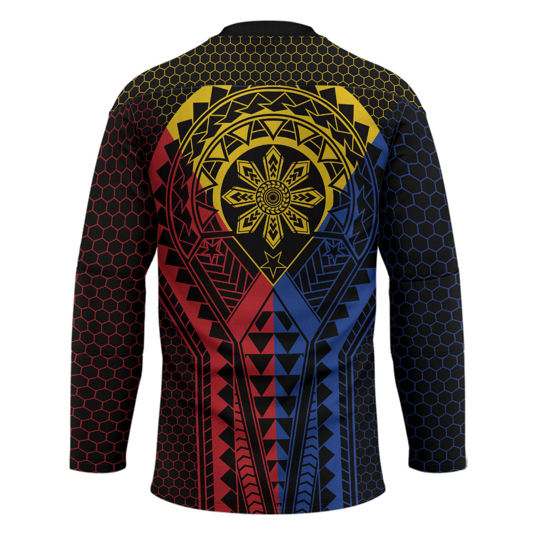 Philippines Batok Tribal Inspired Tattoo Hockey Jersey LT05 - Polynesian Pride