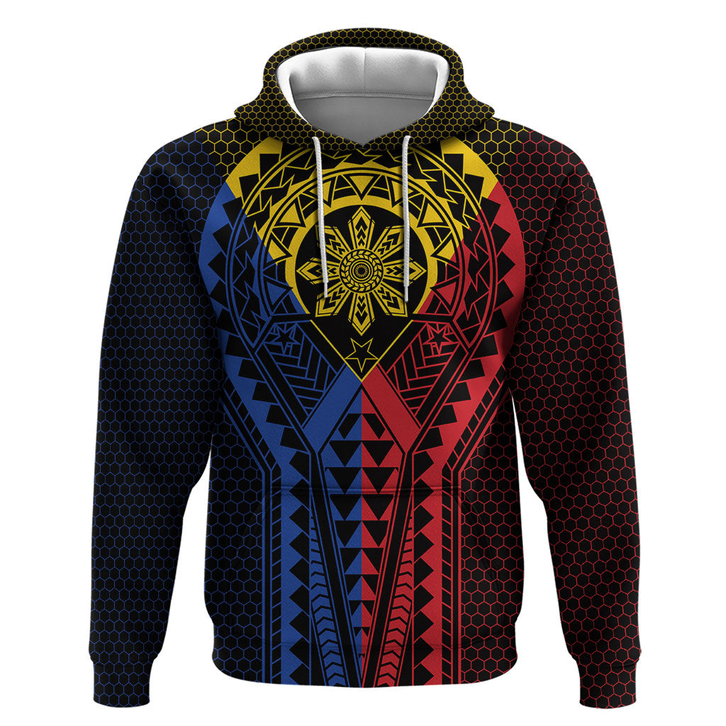 Philippines Batok Tribal Inspired Tattoo Hoodie LT05 Pullover Hoodie Multicolor - Polynesian Pride