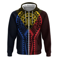 Philippines Batok Tribal Inspired Tattoo Hoodie LT05 Zip Hoodie Multicolor - Polynesian Pride