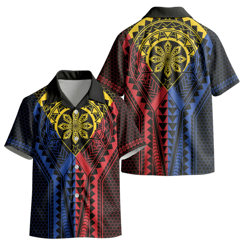 Philippines Batok Tribal Inspired Tattoo Kid Hawaiian Shirt LT05 - Polynesian Pride