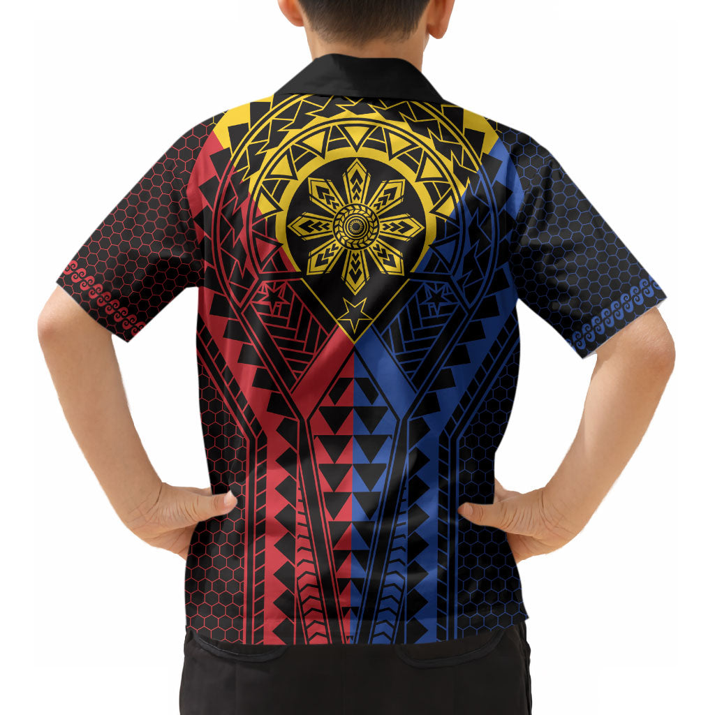 Philippines Batok Tribal Inspired Tattoo Kid Hawaiian Shirt LT05 - Polynesian Pride