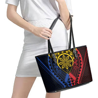 Philippines Batok Tribal Inspired Tattoo Leather Tote Bag LT05 - Polynesian Pride