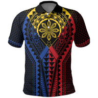 Philippines Batok Tribal Inspired Tattoo Polo Shirt LT05 Multicolor - Polynesian Pride