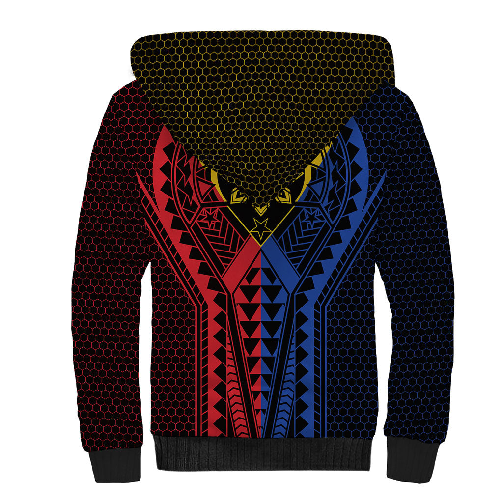 Philippines Batok Tribal Inspired Tattoo Sherpa Hoodie LT05 - Polynesian Pride