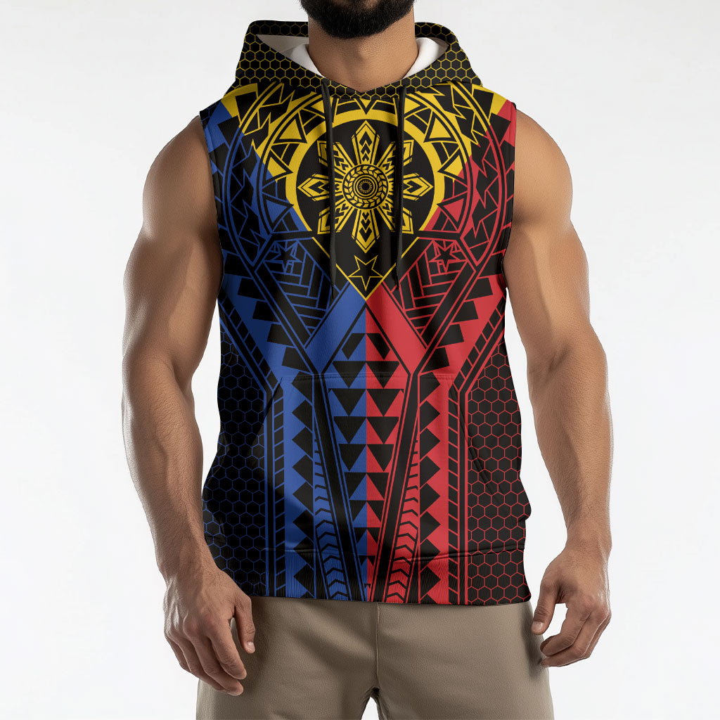 Philippines Batok Tribal Inspired Tattoo Sleeveless Hoodie LT05 - Polynesian Pride