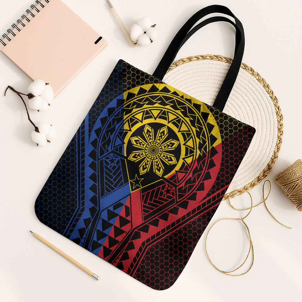 Philippines Batok Tribal Inspired Tattoo Tote Bag LT05 Black Strap One Size Multicolor - Polynesian Pride