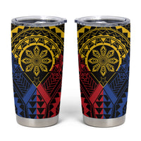 Philippines Batok Tribal Inspired Tattoo Tumbler Cup LT05 Multicolor - Polynesian Pride