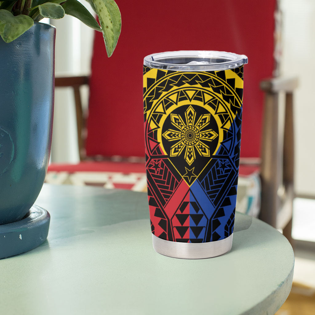Philippines Batok Tribal Inspired Tattoo Tumbler Cup LT05 - Polynesian Pride