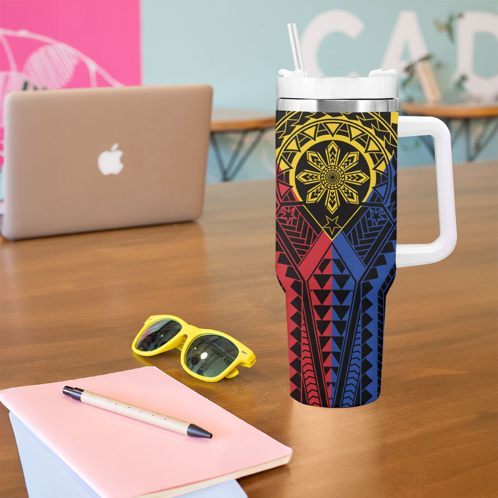 Philippines Batok Tribal Inspired Tattoo Tumbler With Handle LT05 - Polynesian Pride