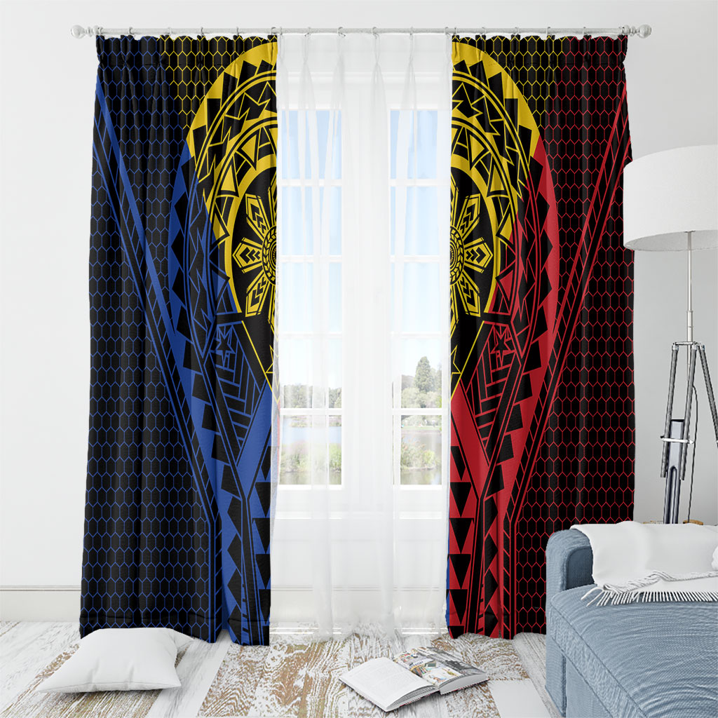 Philippines Batok Tribal Inspired Tattoo Window Curtain LT05 - Polynesian Pride