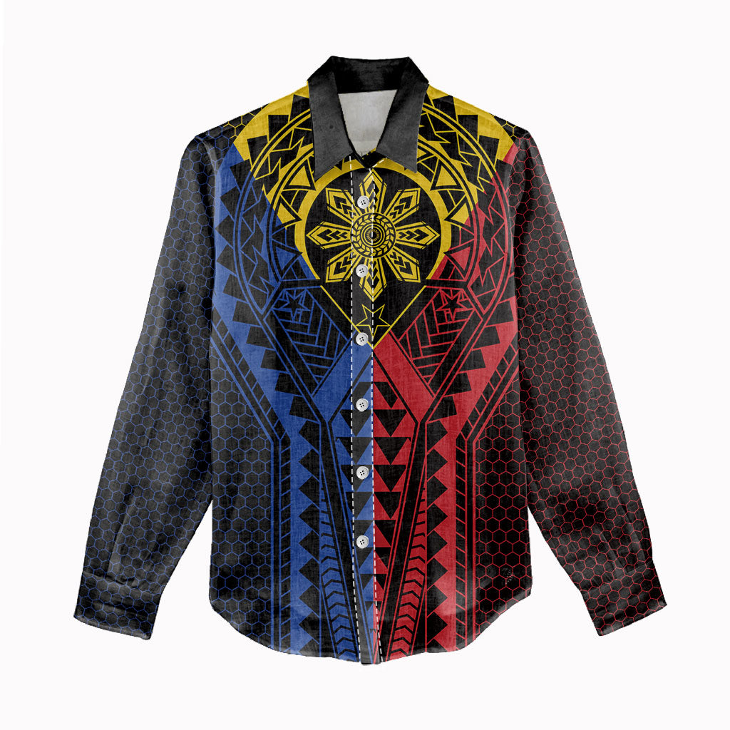 Philippines Batok Tribal Inspired Tattoo Women Casual Shirt LT05 - Polynesian Pride