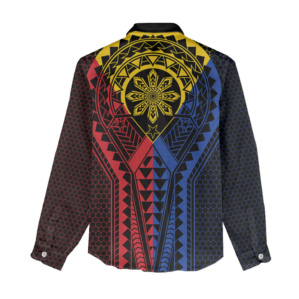Philippines Batok Tribal Inspired Tattoo Women Casual Shirt LT05 - Polynesian Pride