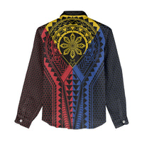Philippines Batok Tribal Inspired Tattoo Women Casual Shirt LT05 - Polynesian Pride