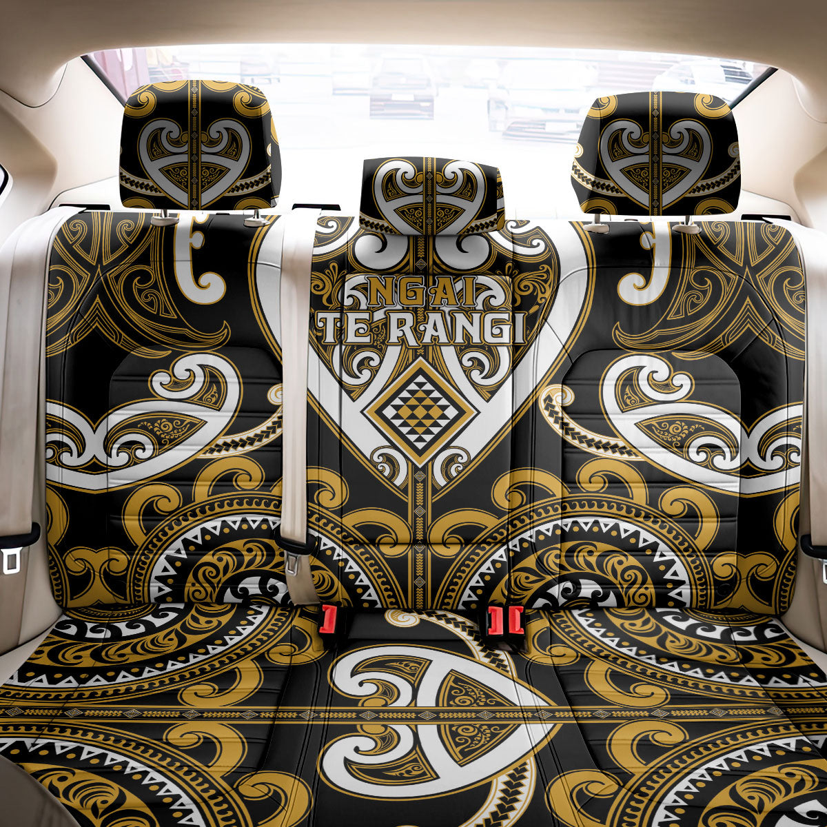 Aotearoa Ngai Te Rangi Back Car Seat Cover Maori Tribal Pattern LT05 - Polynesian Pride