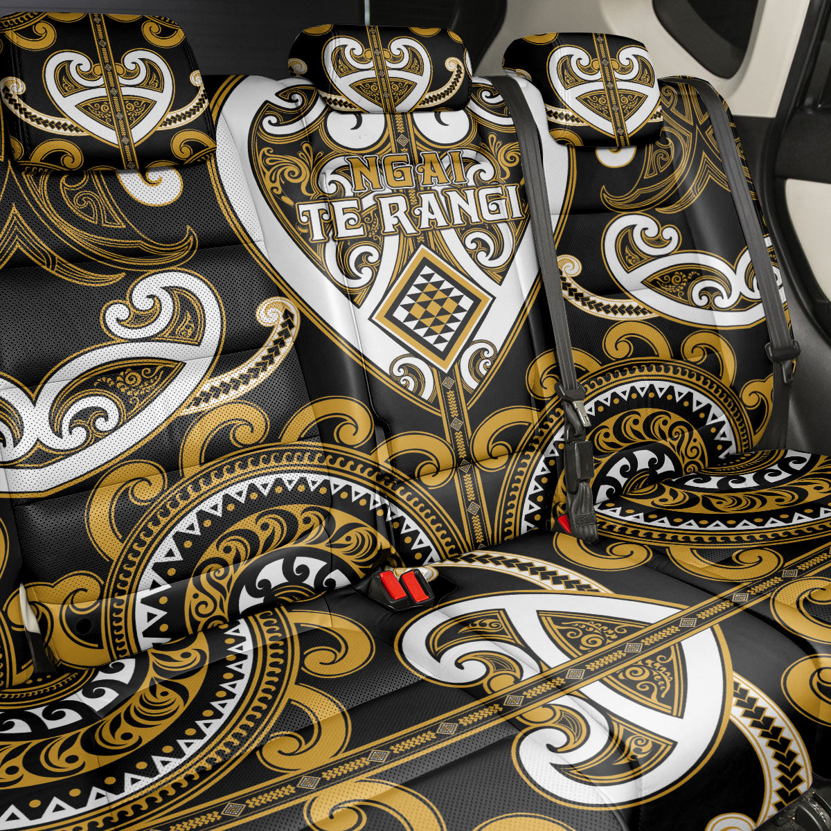 Aotearoa Ngai Te Rangi Back Car Seat Cover Maori Tribal Pattern LT05 - Polynesian Pride