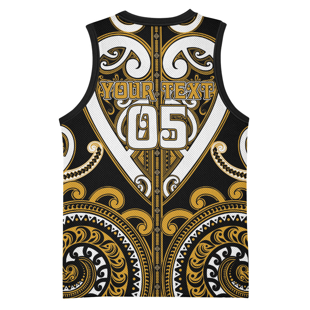 Custom Aotearoa Ngai Te Rangi Basketball Jersey Maori Tribal Pattern LT05 - Polynesian Pride