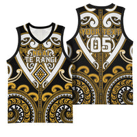 Custom Aotearoa Ngai Te Rangi Basketball Jersey Maori Tribal Pattern LT05 - Polynesian Pride
