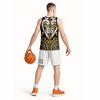 Custom Aotearoa Ngai Te Rangi Basketball Jersey Maori Tribal Pattern LT05 - Polynesian Pride