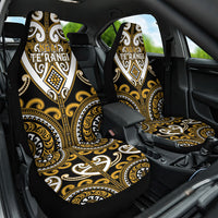 Aotearoa Ngai Te Rangi Car Seat Cover Maori Tribal Pattern LT05 One Size Gold - Polynesian Pride
