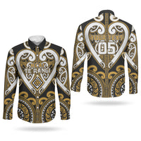 Custom Aotearoa Ngai Te Rangi Couples Matching Off Shoulder Maxi Dress and Long Sleeve Button Shirt Maori Tribal Pattern LT05 - Polynesian Pride