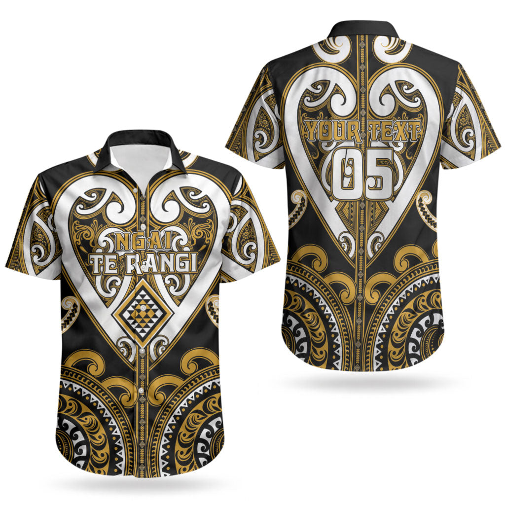 Custom Aotearoa Ngai Te Rangi Couples Matching Off Shoulder Short Dress and Hawaiian Shirt Maori Tribal Pattern LT05 - Polynesian Pride