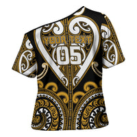 Custom Aotearoa Ngai Te Rangi Cross Shoulder Shirt Maori Tribal Pattern LT05 - Polynesian Pride